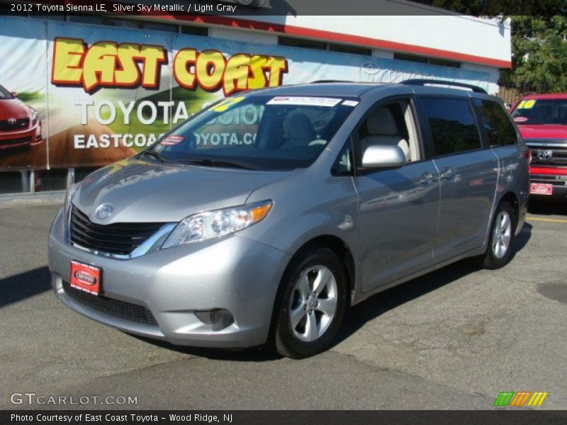 Silver Sky Metallic / Light Gray 2012 Toyota Sienna LE