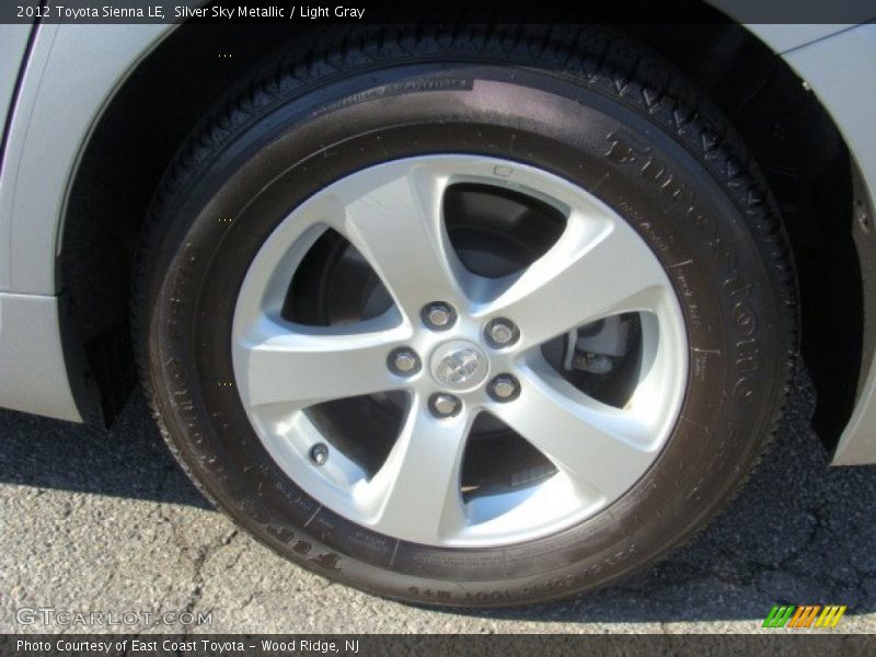 Silver Sky Metallic / Light Gray 2012 Toyota Sienna LE
