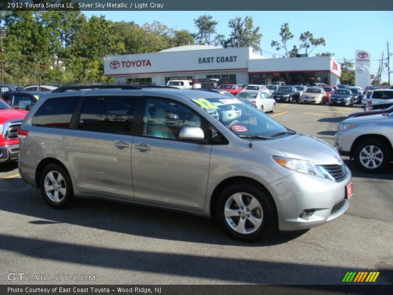 Silver Sky Metallic / Light Gray 2012 Toyota Sienna LE