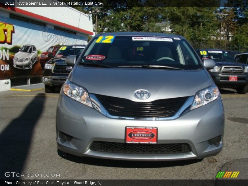 Silver Sky Metallic / Light Gray 2012 Toyota Sienna LE