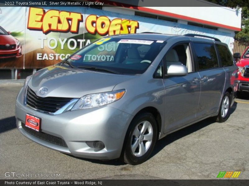 Silver Sky Metallic / Light Gray 2012 Toyota Sienna LE