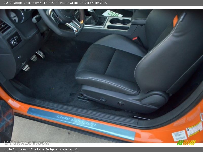 Header Orange / Dark Slate Gray 2012 Dodge Challenger SRT8 392