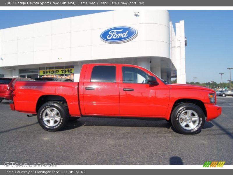 2008 Dakota Sport Crew Cab 4x4 Flame Red
