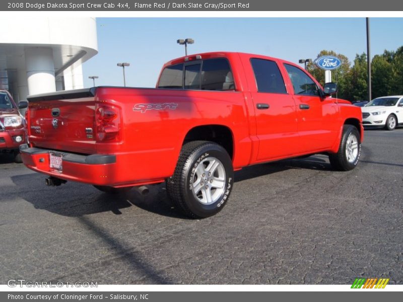 Flame Red / Dark Slate Gray/Sport Red 2008 Dodge Dakota Sport Crew Cab 4x4