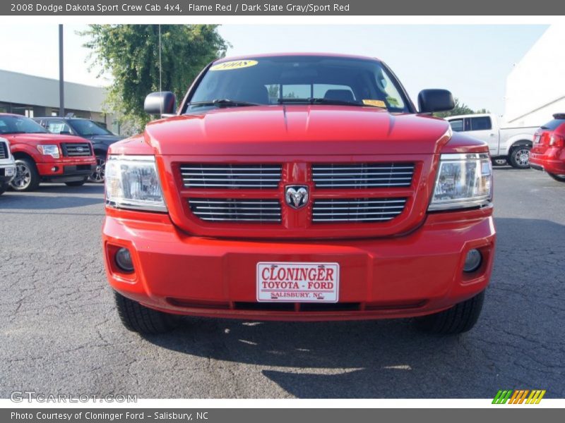 Flame Red / Dark Slate Gray/Sport Red 2008 Dodge Dakota Sport Crew Cab 4x4