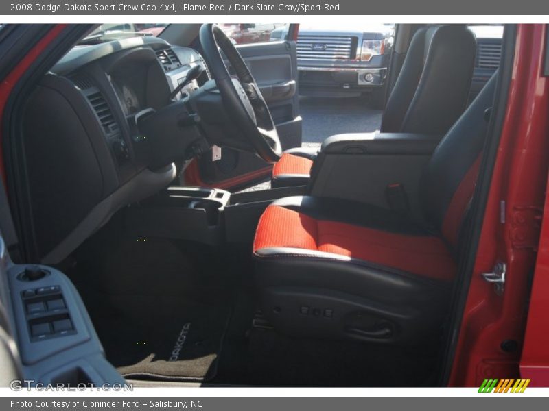 Flame Red / Dark Slate Gray/Sport Red 2008 Dodge Dakota Sport Crew Cab 4x4