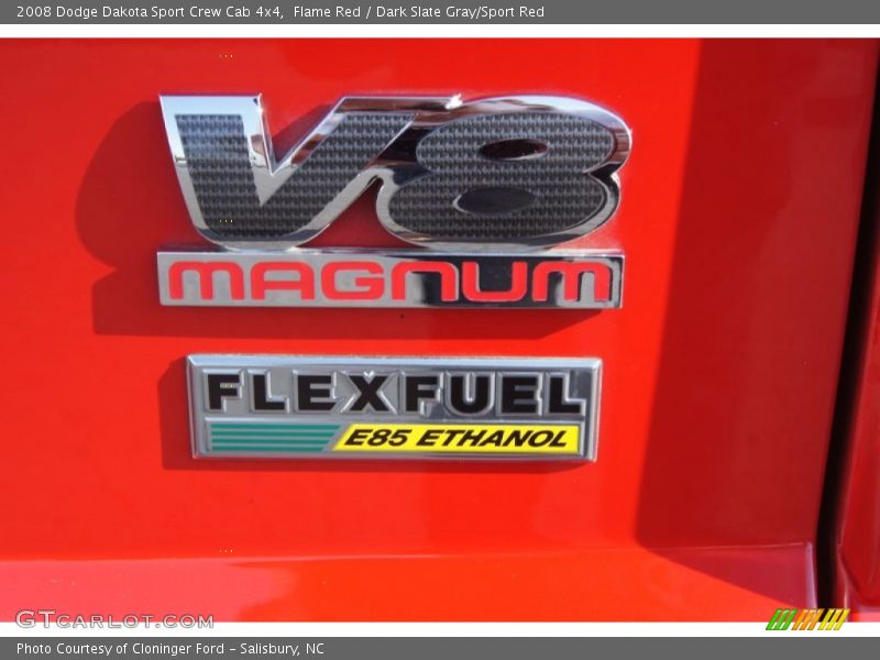 Flame Red / Dark Slate Gray/Sport Red 2008 Dodge Dakota Sport Crew Cab 4x4
