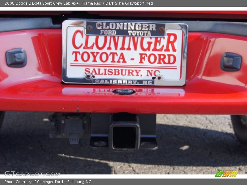 Flame Red / Dark Slate Gray/Sport Red 2008 Dodge Dakota Sport Crew Cab 4x4