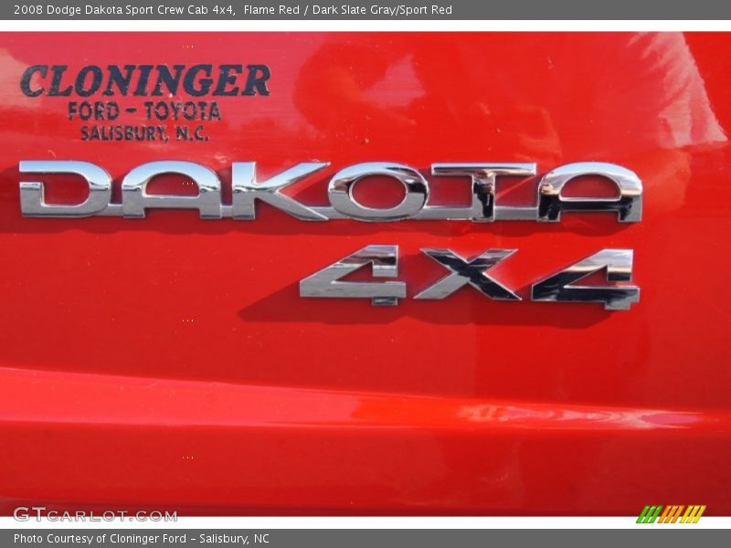 Flame Red / Dark Slate Gray/Sport Red 2008 Dodge Dakota Sport Crew Cab 4x4