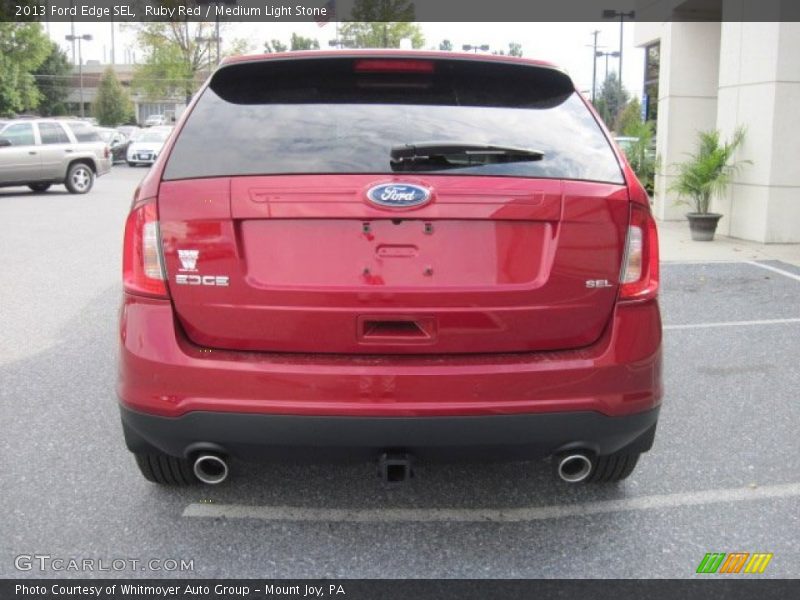 Ruby Red / Medium Light Stone 2013 Ford Edge SEL