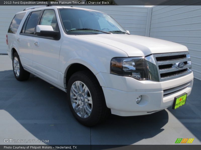 White Platinum Tri-Coat / Charcoal Black 2013 Ford Expedition Limited