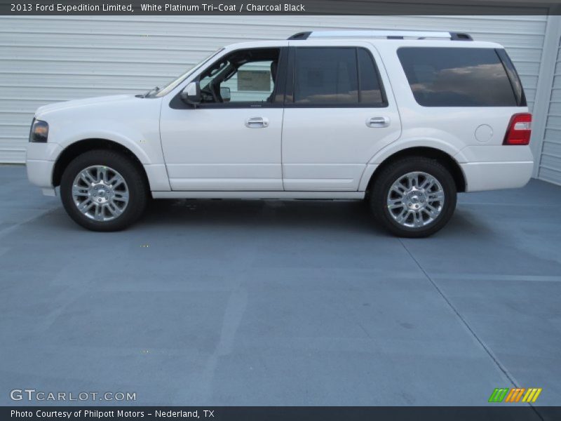 White Platinum Tri-Coat / Charcoal Black 2013 Ford Expedition Limited