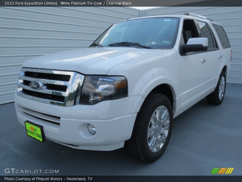 White Platinum Tri-Coat / Charcoal Black 2013 Ford Expedition Limited