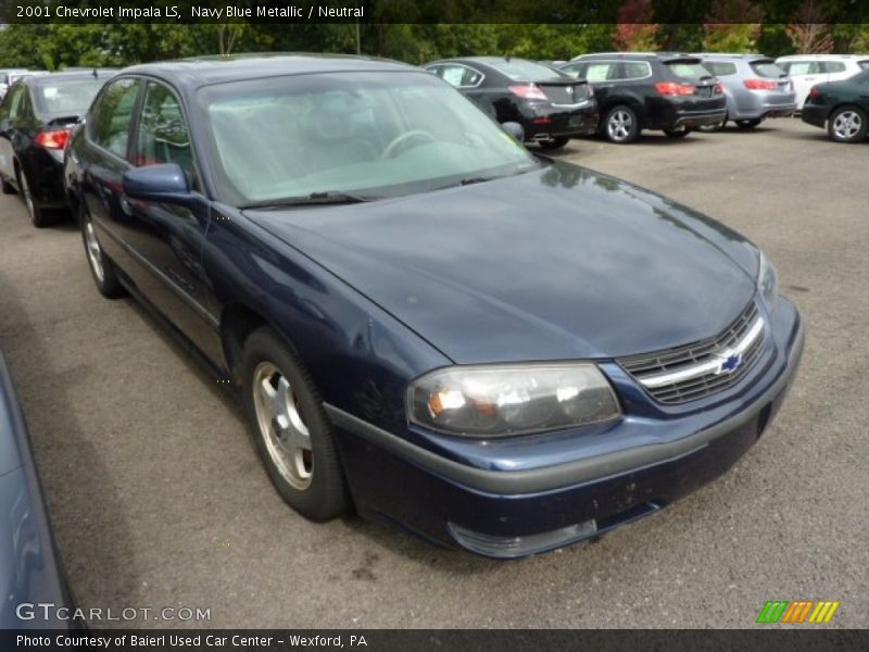 Navy Blue Metallic / Neutral 2001 Chevrolet Impala LS