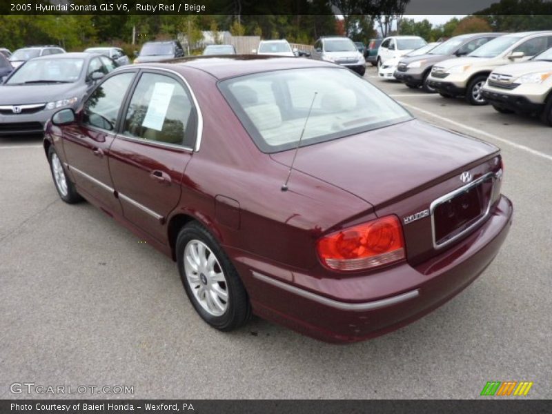 Ruby Red / Beige 2005 Hyundai Sonata GLS V6