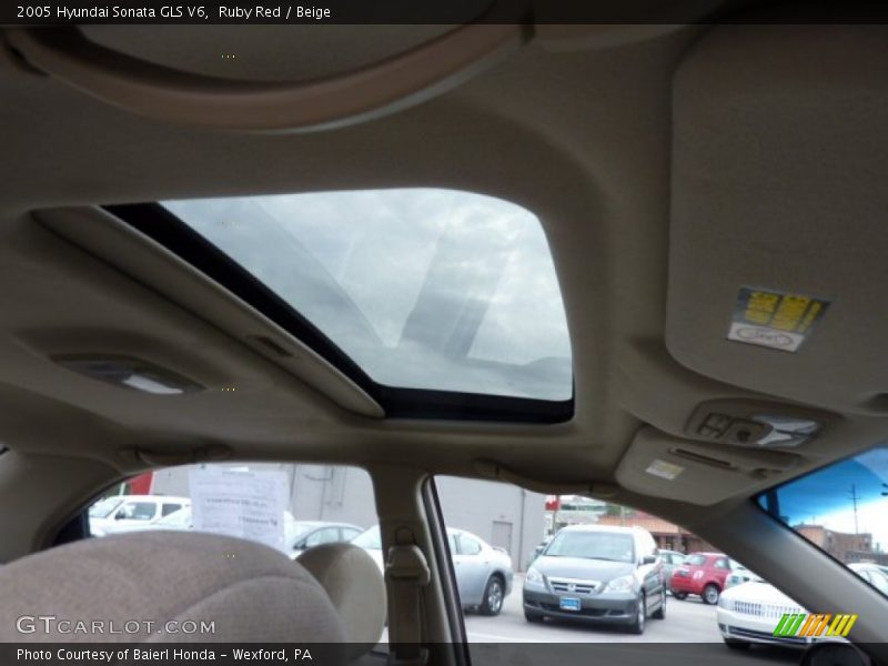 Ruby Red / Beige 2005 Hyundai Sonata GLS V6