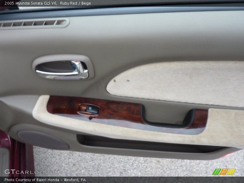 Ruby Red / Beige 2005 Hyundai Sonata GLS V6