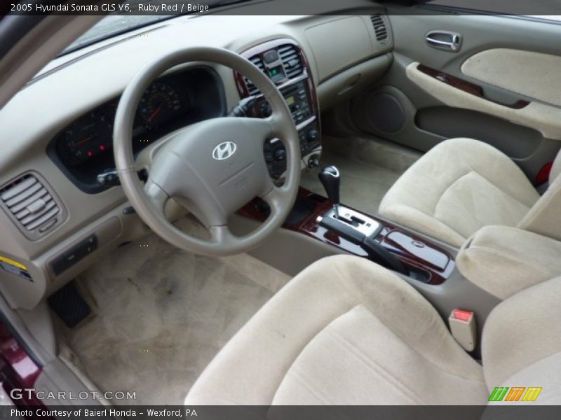 Beige Interior - 2005 Sonata GLS V6 