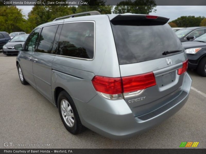 Slate Green Metallic / Gray 2008 Honda Odyssey EX-L