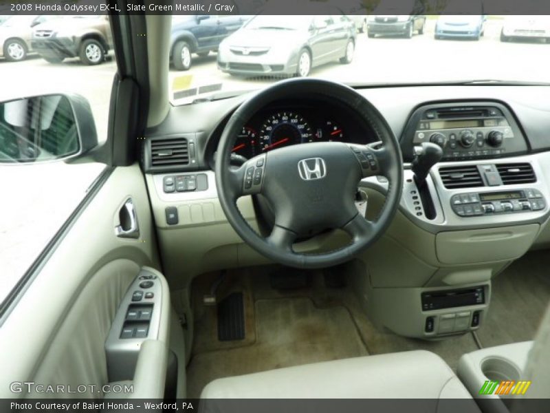 Slate Green Metallic / Gray 2008 Honda Odyssey EX-L