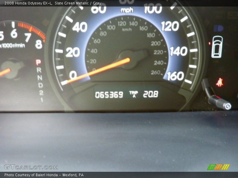 Slate Green Metallic / Gray 2008 Honda Odyssey EX-L