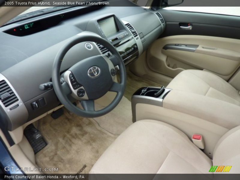 Seaside Blue Pearl / Ivory/Brown 2005 Toyota Prius Hybrid