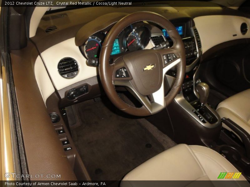 Crystal Red Metallic / Cocoa/Light Neutral 2012 Chevrolet Cruze LTZ
