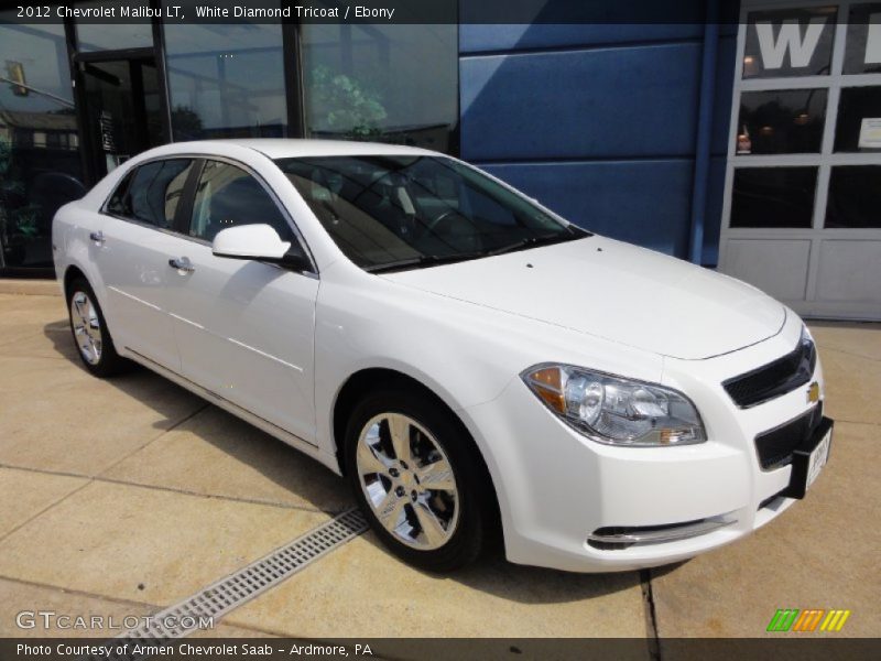 White Diamond Tricoat / Ebony 2012 Chevrolet Malibu LT