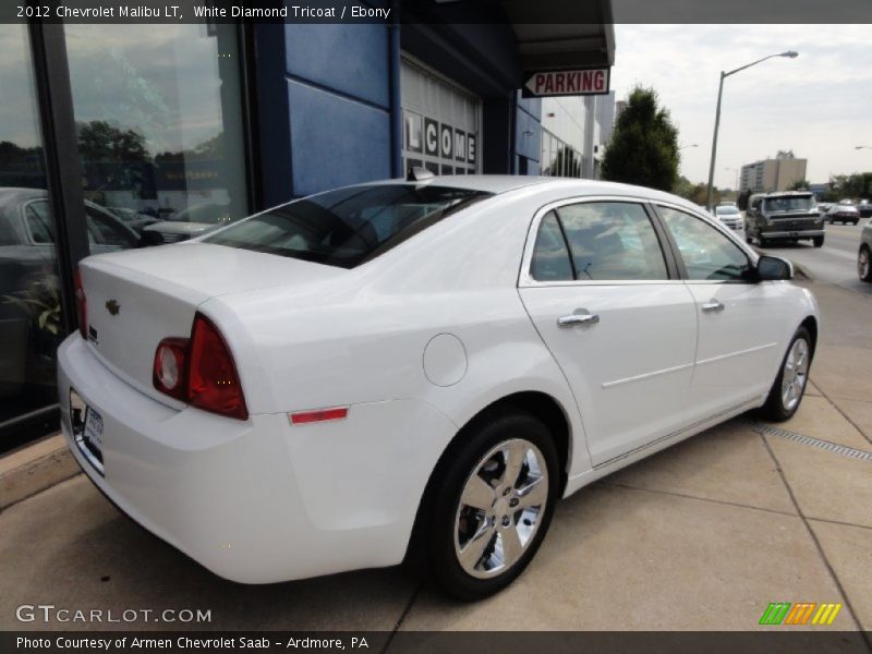 White Diamond Tricoat / Ebony 2012 Chevrolet Malibu LT