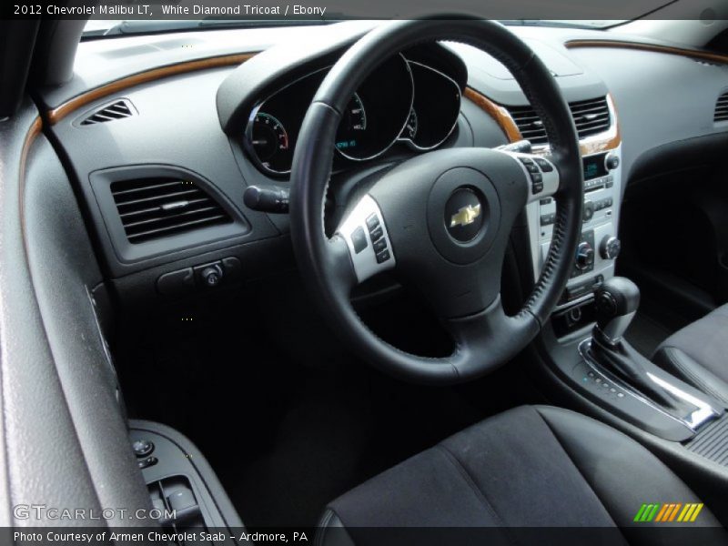 White Diamond Tricoat / Ebony 2012 Chevrolet Malibu LT