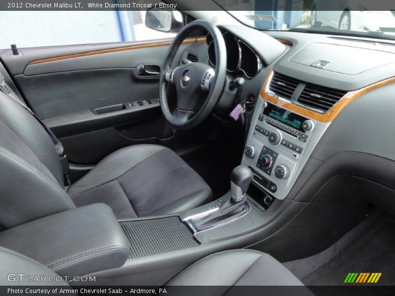 White Diamond Tricoat / Ebony 2012 Chevrolet Malibu LT
