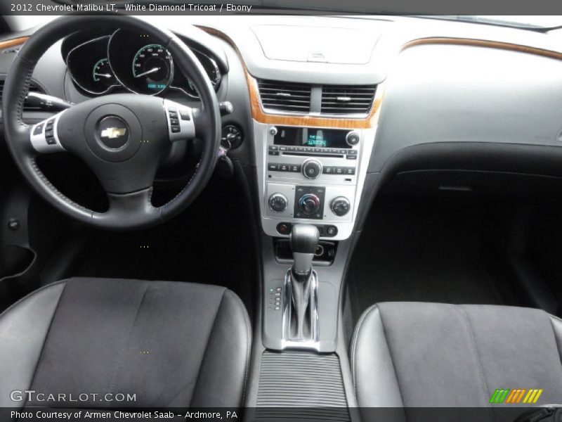 White Diamond Tricoat / Ebony 2012 Chevrolet Malibu LT