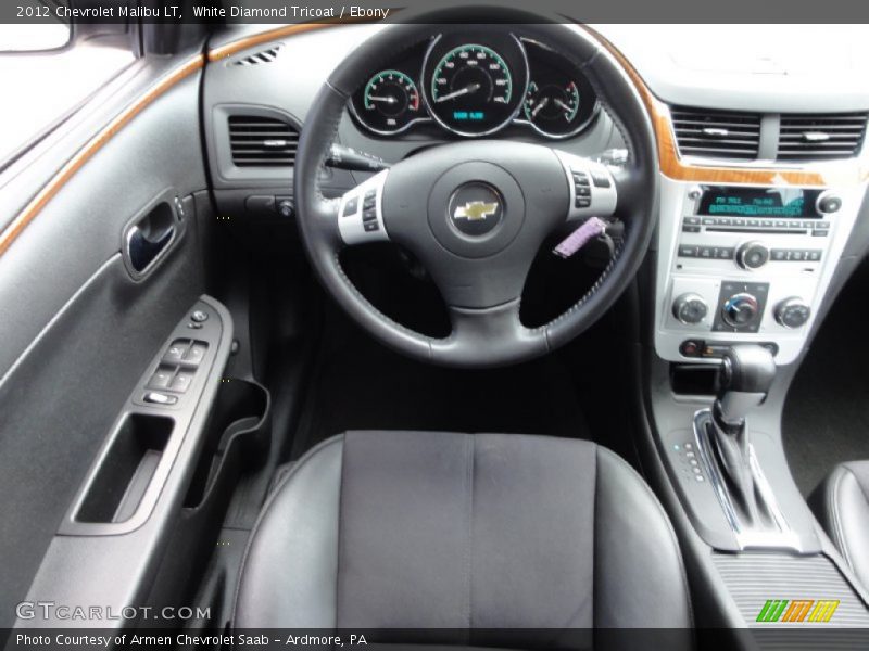 White Diamond Tricoat / Ebony 2012 Chevrolet Malibu LT