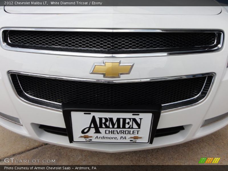 White Diamond Tricoat / Ebony 2012 Chevrolet Malibu LT