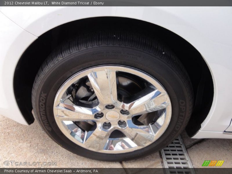 White Diamond Tricoat / Ebony 2012 Chevrolet Malibu LT