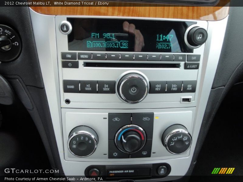 White Diamond Tricoat / Ebony 2012 Chevrolet Malibu LT