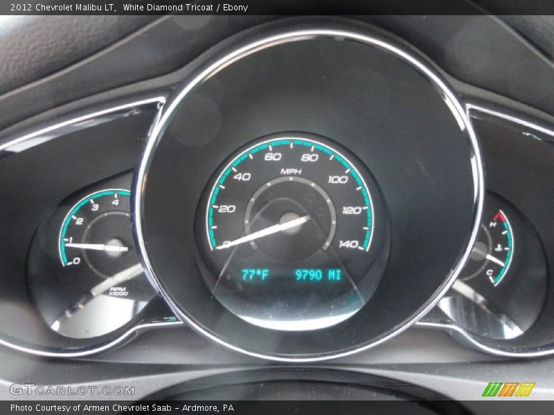 White Diamond Tricoat / Ebony 2012 Chevrolet Malibu LT