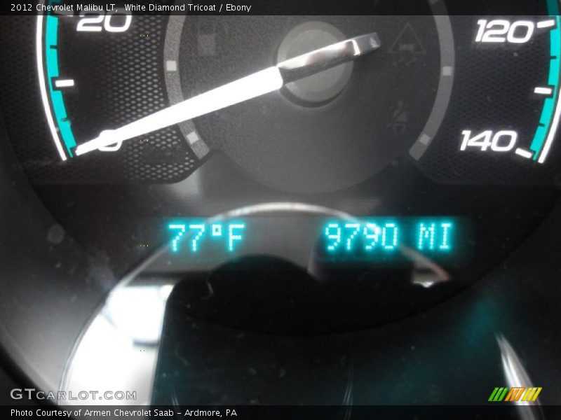 White Diamond Tricoat / Ebony 2012 Chevrolet Malibu LT