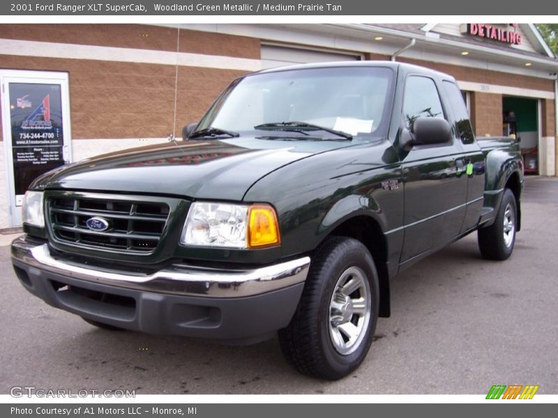 Woodland Green Metallic / Medium Prairie Tan 2001 Ford Ranger XLT SuperCab