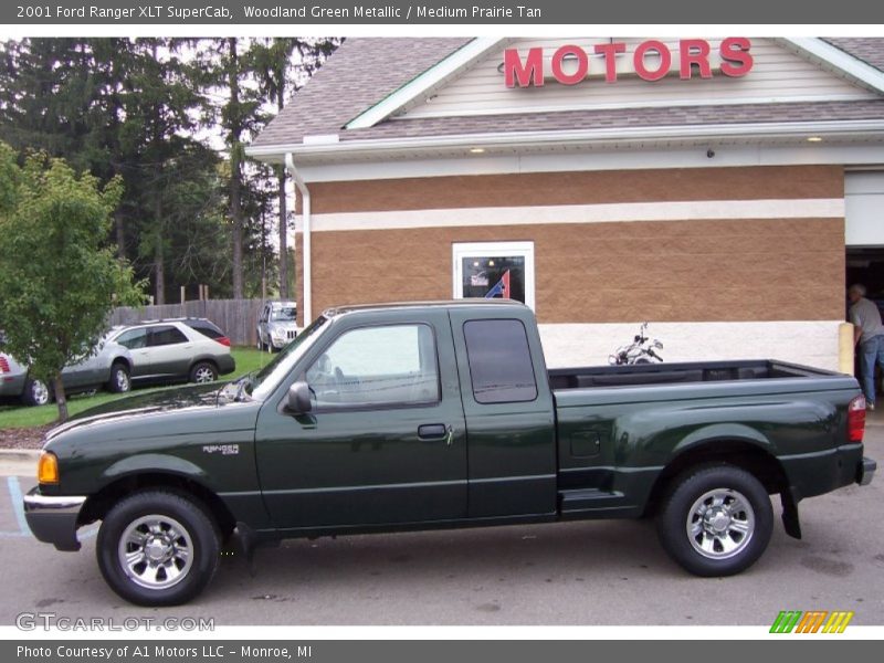 Woodland Green Metallic / Medium Prairie Tan 2001 Ford Ranger XLT SuperCab