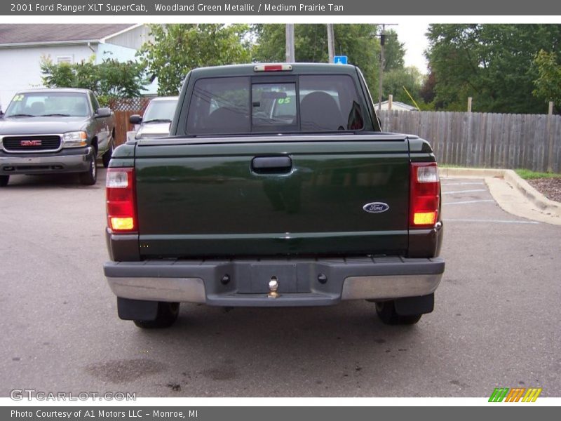 Woodland Green Metallic / Medium Prairie Tan 2001 Ford Ranger XLT SuperCab