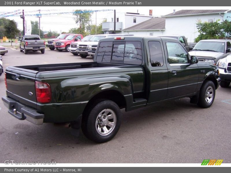 Woodland Green Metallic / Medium Prairie Tan 2001 Ford Ranger XLT SuperCab