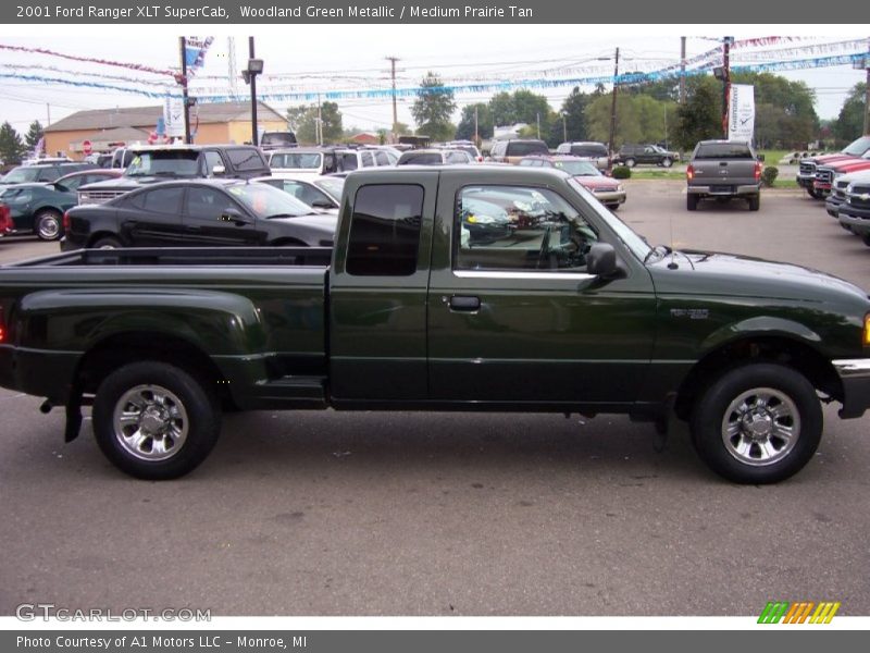 Woodland Green Metallic / Medium Prairie Tan 2001 Ford Ranger XLT SuperCab