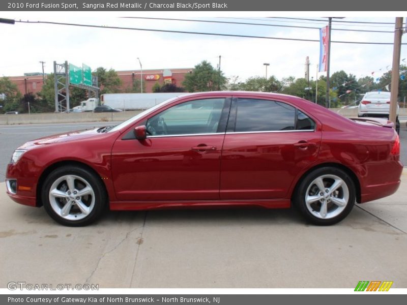 Sangria Red Metallic / Charcoal Black/Sport Black 2010 Ford Fusion Sport