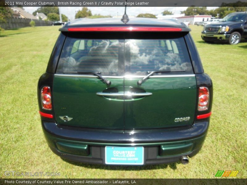 British Racing Green II / Gravity Polar Beige Leather 2011 Mini Cooper Clubman