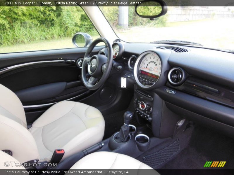 British Racing Green II / Gravity Polar Beige Leather 2011 Mini Cooper Clubman