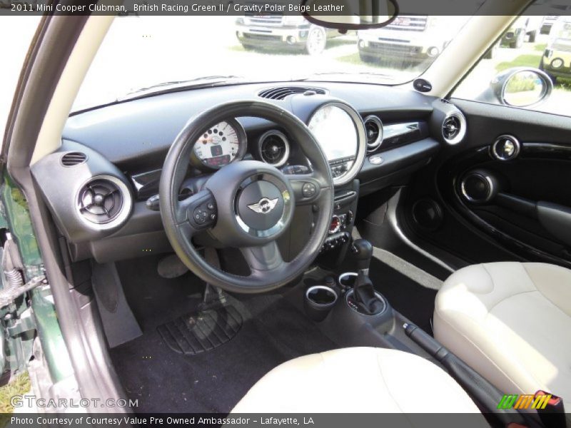 British Racing Green II / Gravity Polar Beige Leather 2011 Mini Cooper Clubman