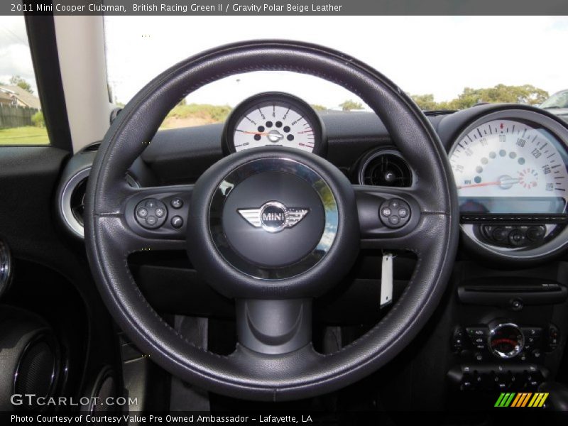 British Racing Green II / Gravity Polar Beige Leather 2011 Mini Cooper Clubman