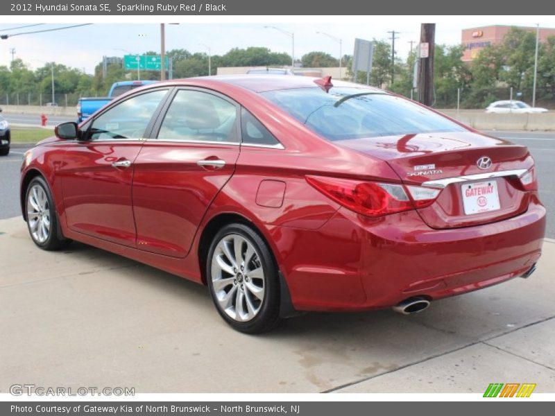 Sparkling Ruby Red / Black 2012 Hyundai Sonata SE