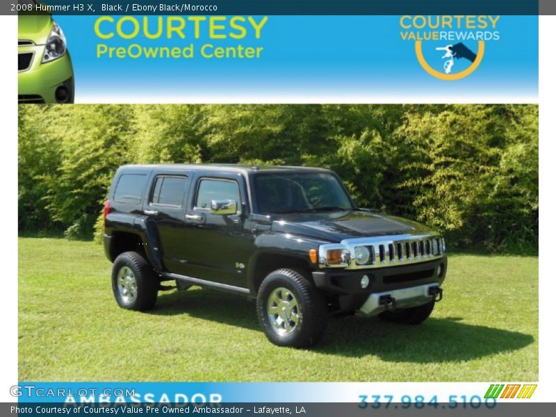 Black / Ebony Black/Morocco 2008 Hummer H3 X